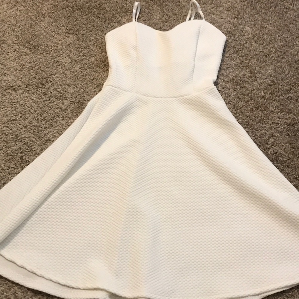 spaghetti strap off white dress